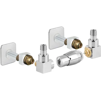 CUBE-SET, rohový hranatý ventil (Z2), Chrom, Pravá + slevový kód