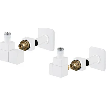 Radiátor EDGE-SET, rohový hranatý ventil (Z2), Bílá, Levá RDEDGESETLW + slevový kód