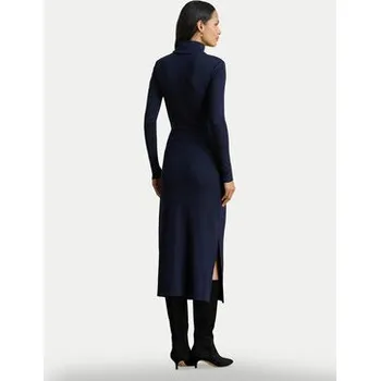 Oblečení a móda LAUREN RALPH LAUREN Úpletové šaty 200980028001 Tmavomodrá Slim Fit L
