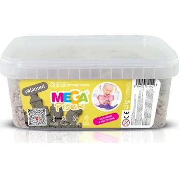 kinetický písek MEGApísek v boxu 2,5 kg, přírodní