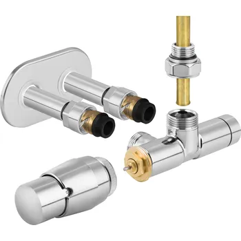 Radiátor HOPA SINGLE-SET, jednobodový ventil (Z7) Barva - Chrom, Varianta - Pravá RDSINGLESETRC