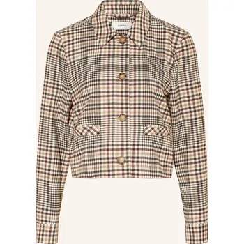 Comma Dámská Bunda Hranatého Střihu, světle hnědá / tmavě...