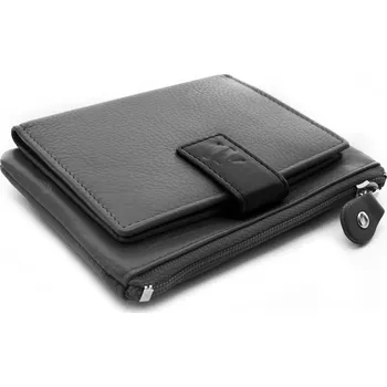 Peněženka Černá malá dámská kožená peněženka se zápinkou 511-8205-31/60