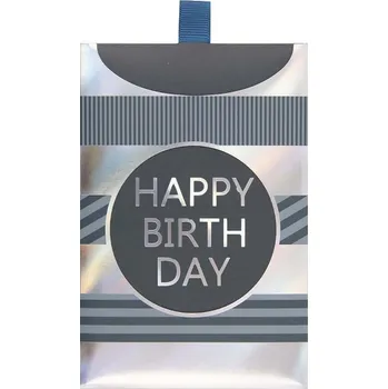 Artebene Dárková obálka B6 Happy Birthday černo-stříbrná