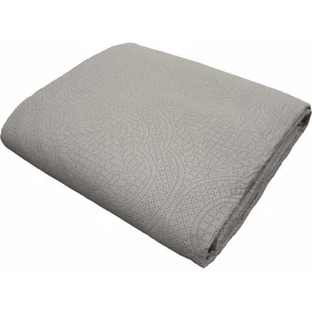 Přehoz na lůžko Šedý set přehozu a povlaku na polštář z mikrovlákna 240x260 cm Romane – douceur d'intérieur ID_1812524