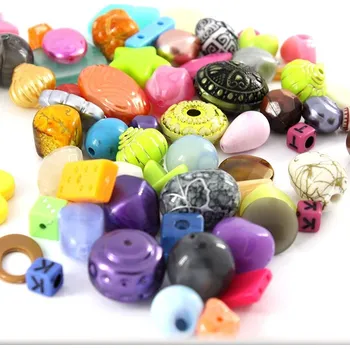 Materiál na výrobu šperku Mix akrylových korálků - 100g - 100g