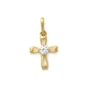 Přívěsek Zlatý přívěsek křížek ze žlutého zlata