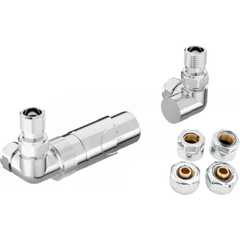 Radiátor PRIME-SADA, universální rohový ventil, Chrom + slevový kód