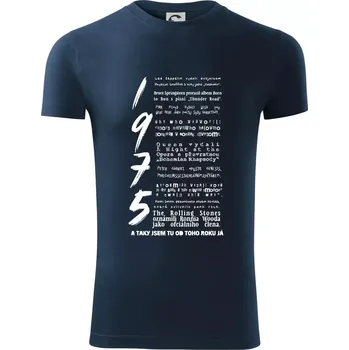 Pánské tričko Pro rockera k narozeninám 1975 - Viper FIT - Pánské zůžené tričko - 2XL ( Námořní modrá (velmi tmavá - téměř černá) )