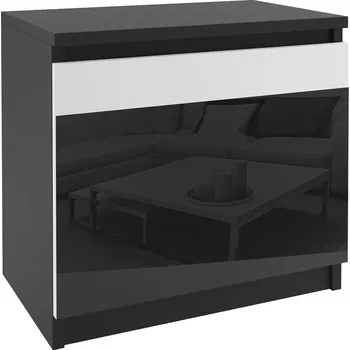 Noční stolek Noční stolek Belini černý SI SN1/0/B/W/B/0