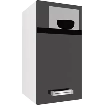 Kuchyňská skříňka Kuchyňská skříňka Belini horní 30 cm černý lesk INF SG30/1/WT/B/0/D