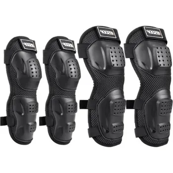 Zabezpečení motocyklu Univerzální chrániče kolen s ventilací Motocross Enduro Cyklo Inline Ochranné nákoleníky Nastavitelné popruhy Odolný plast a měkké polstrování