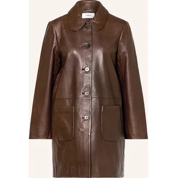 Ba&Sh Dámský Kožený Kabát Madie, hnědá, 32