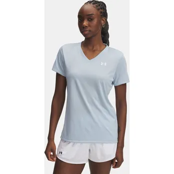 Dámské tričko Under Armour Tech SSV- Solid-BLU 1384229-453 Modrá MD