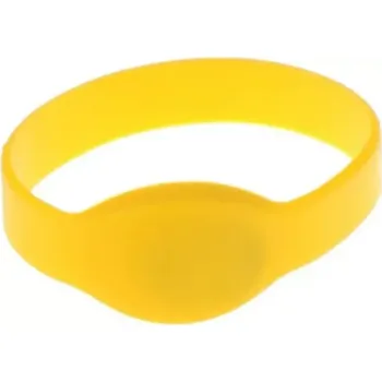 Silikonový náramek Mifare Classic 1K 13,56Mhz žlutý, průměr 65mm