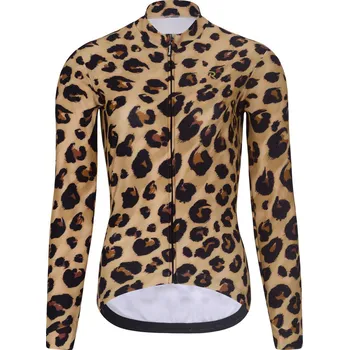 cyklistický dres RIVANELLE Cyklistický dres s dlouhým rukávem zimní - WILDCAT II WINTER - hnědá/černá