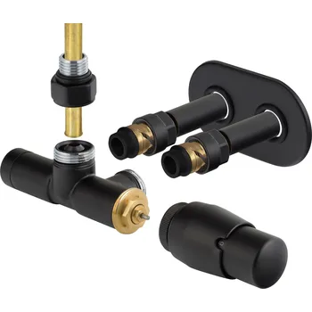 Radiátor SINGLE-SET, jednobodový ventil (Z7), Černá strukturální, Levá RDSINGLESETLMB + slevový kód