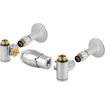 Radiátor INTER-SET, rohový ventil (Z8), Chrom, Levá RDINTERSETLC + slevový kód