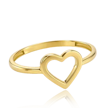 Prsten Olivie Elegantní zlatý prsten srdíčko Au 585/1000 Velikost prstenu:: 55, Hmotnost (g): 0,9