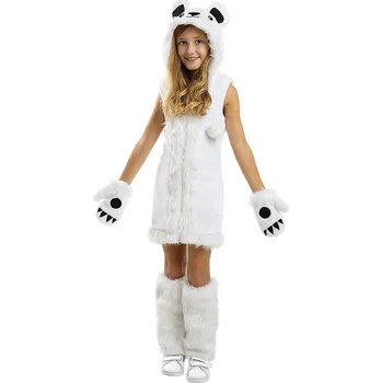 Karnevalový kostým HeliumKing Dětský dívčí kostým - Polární medvěd Velikost - děti: S: 100 - 104 cm