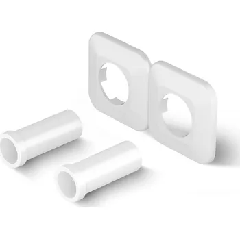 Hlavice pro radiátor Hopa PRIME, HYBRID-SADA, krycí rozety a krycí trubičky, Bílá