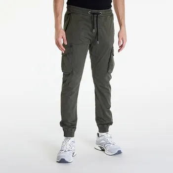 Pánské oblečení Kalhoty Alpha Industries Cotton Twill Jogger Grey/ Black L