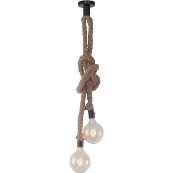 Žárovka Leuchten Direkt 15482-18 - Lustr na lanku ROPE 2xE27/60W/230V