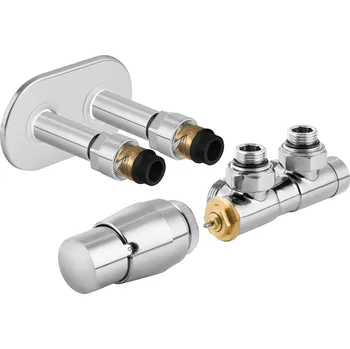 Radiátor TERM-SET, středový ventil (Z4), Chrom, Levá + slevový kód