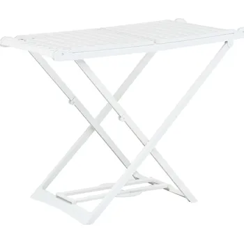 Sušák na prádlo vidaXL Skládací sušák na prádlo bílý plast