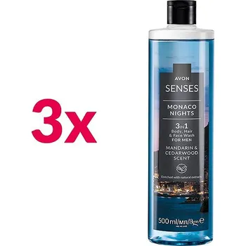 Sprchový gel Avon Sprchový gel 3v1 s vůní mandarinky a cedrového dřeva 500 ml 3 ks
