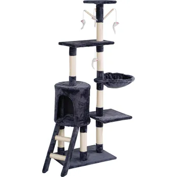 Aga Škrabadlo pro kočky 47 x 35 x 136 cm tmavě šedé