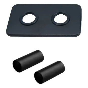 Hlavice pro radiátor Hopa Středový ventil, krycí rozeta a krycí trubičky, Černá