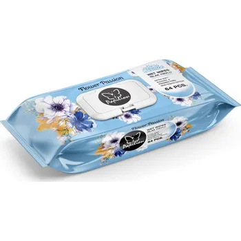 Utěrka Utěrky vlhčené Papilion Flowers Blue 64 ks