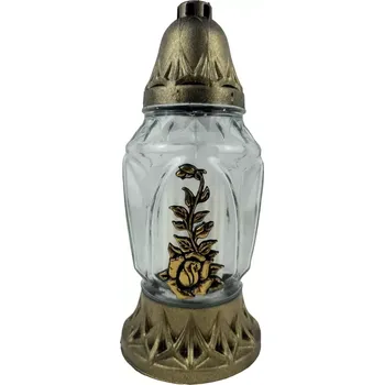 Svícen Svícen hřbitovní sklo/pvc 25cm 1