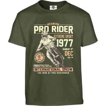 Pánské oblečení Tričko Pro Rider | 1977 Druh: Dětské, Barva: Khaki, Velikost: 110-XS