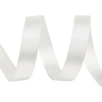 Atlasová stuha šíře 12 mm, barva 42 krémová nejsvět.