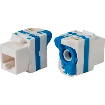 Síťový kabel OEM Keystone Cat5E, UTP, samozařezávací se zámkem, bílý KESW5NZIPX