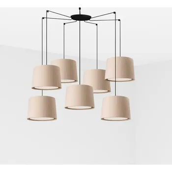 FARO SAMBA závěsné svítidlo, černá/béžová, 7L