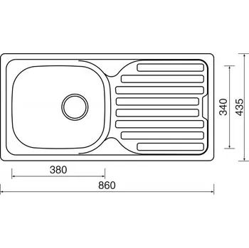 Nerezový dřez Set Sinks CLASSIC 860 V matný + baterie Baterie: EVERA