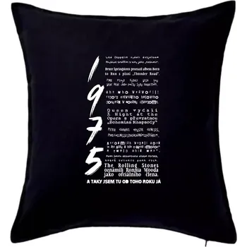 Polštář Pro rockera k narozeninám 1975 - Polštář 50x50 - 50x50 - Pouze potah ( Černá )
