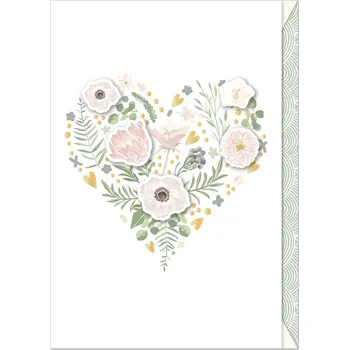 Ražené přání s obálkou Artebene Hearts and Flowers