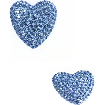 Materiál na výrobu šperku Komponent na přívěsek s krystaly Srdce 20x19mm - 1Ks