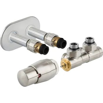 Radiátor TERM-SET, středový ventil (Z4), Nerez, Levá + slevový kód