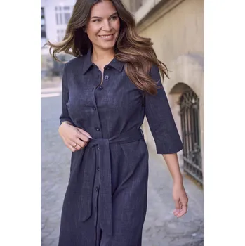 Dámské šaty Zoso košilové projmuté šaty Yvon tmavě modré Velikost: S