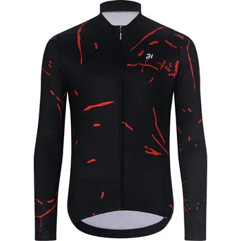 cyklistický dres HOLOKOLO Cyklistický dres s dlouhým rukávem zimní - PASSION WINTER - černá/červená L