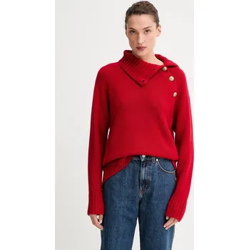 Dámský svetr Kašmírový svetr ZADIG&VOLTAIRE dámský, červená barva, s golfem, KWSW02793 33X, vel. XS