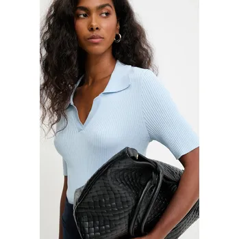 Dámská halenka Halenka Answear.LAB dámská, modrá barva, hladká ST.TR0384.TOS 55X, vel. L/XL