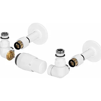 Radiátor CLASSIC-SET, rohový ventil (Z2), Bílá, Levá + slevový kód