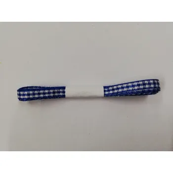 Stuha Károvaná stuha Dobruška 5mm - tmavě modrá - balení 2m