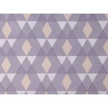 Kočárkovina 600D trojúhelníky s PVC úpravou šedofialová 1 m